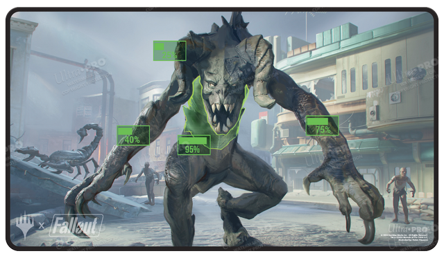 Fallout® V.A.T.S. Black Stitched Standard Gaming Playmat for Magic: The Gathering | Ultra PRO International