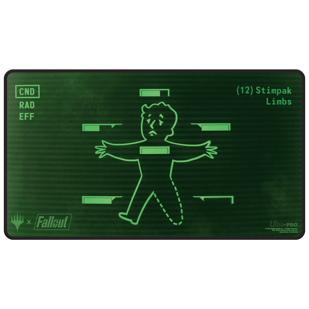 MTG スティッチド プレイマット Fallout 所持品管理 ウルトラプロ Fallout Inventory Management Black Stitched Standard Gaming