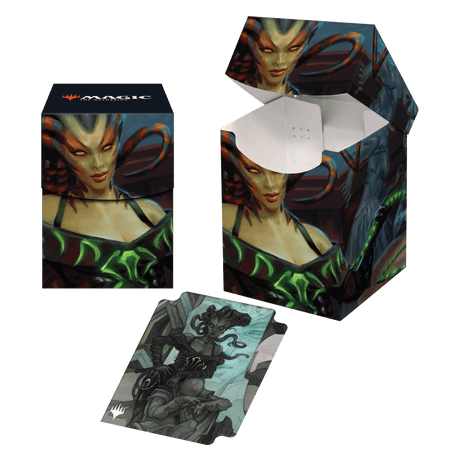 Outlaws of Thunder Junction Vraska, the Silencer Key Art 100+ Deck Box® for Magic: The Gathering | Ultra PRO International