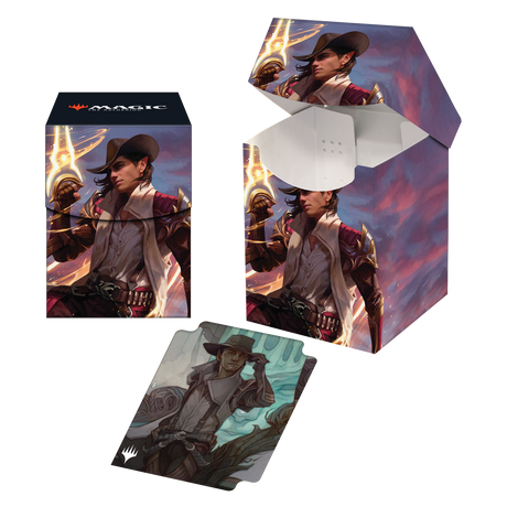 Outlaws of Thunder Junction Kellan, the Kid Key Art 100+ Deck Box® for Magic: The Gathering | Ultra PRO International