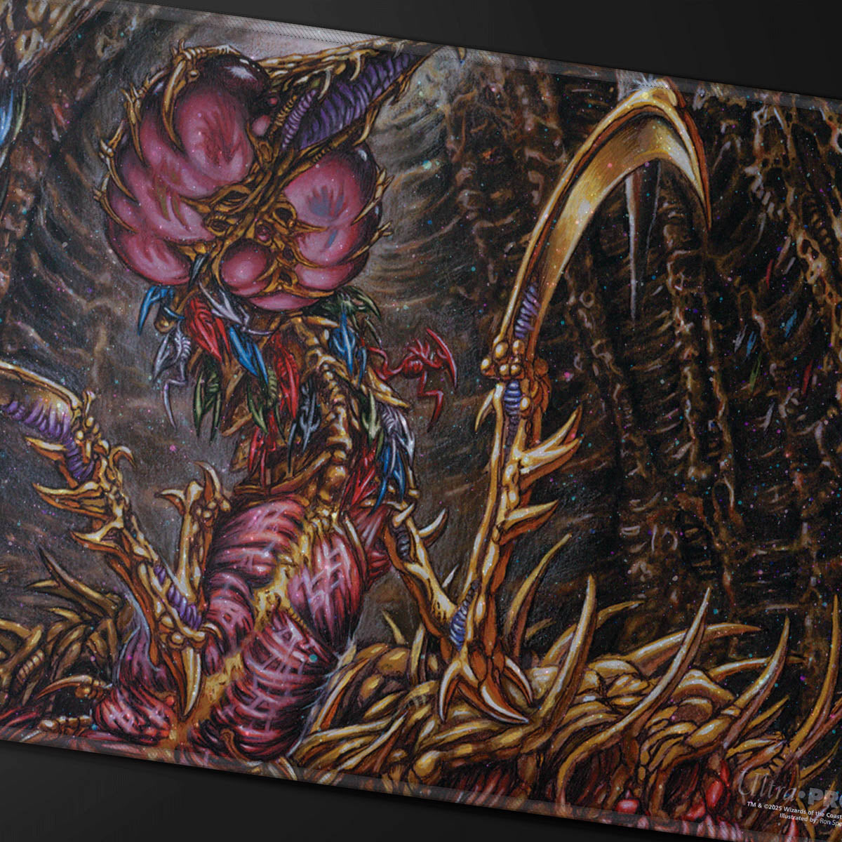 Commander Series #6 Sliver Queen Holofoil Playmat for Magic: The Gathering Close=up | Ultra PRO International