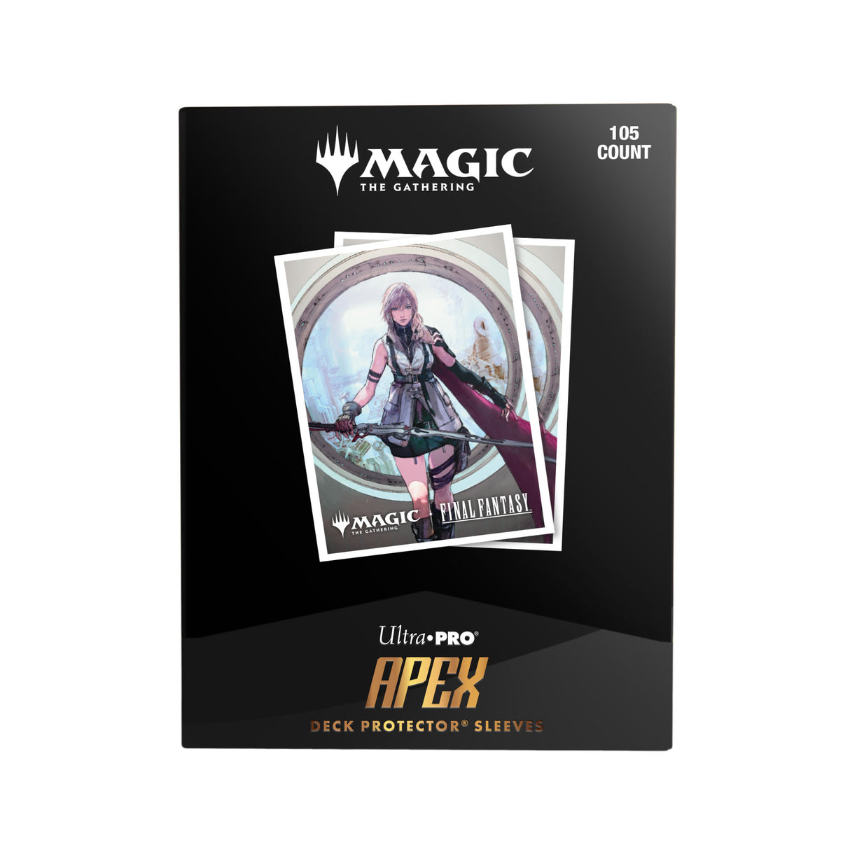 MAGIC: THE GATHERING®—FINAL FANTASY™ Lightning, Army of One 105ct APEX® DECK PROTECTOR® Sleeves for Magic: The Gathering Box