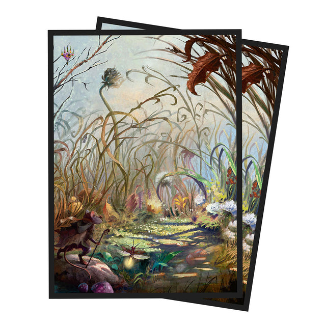 Bloomburrow Season Lands: Plains Summer Deck Protector Sleeves (100ct) White for Magic: The Gathering Front | Ultra PRO International 