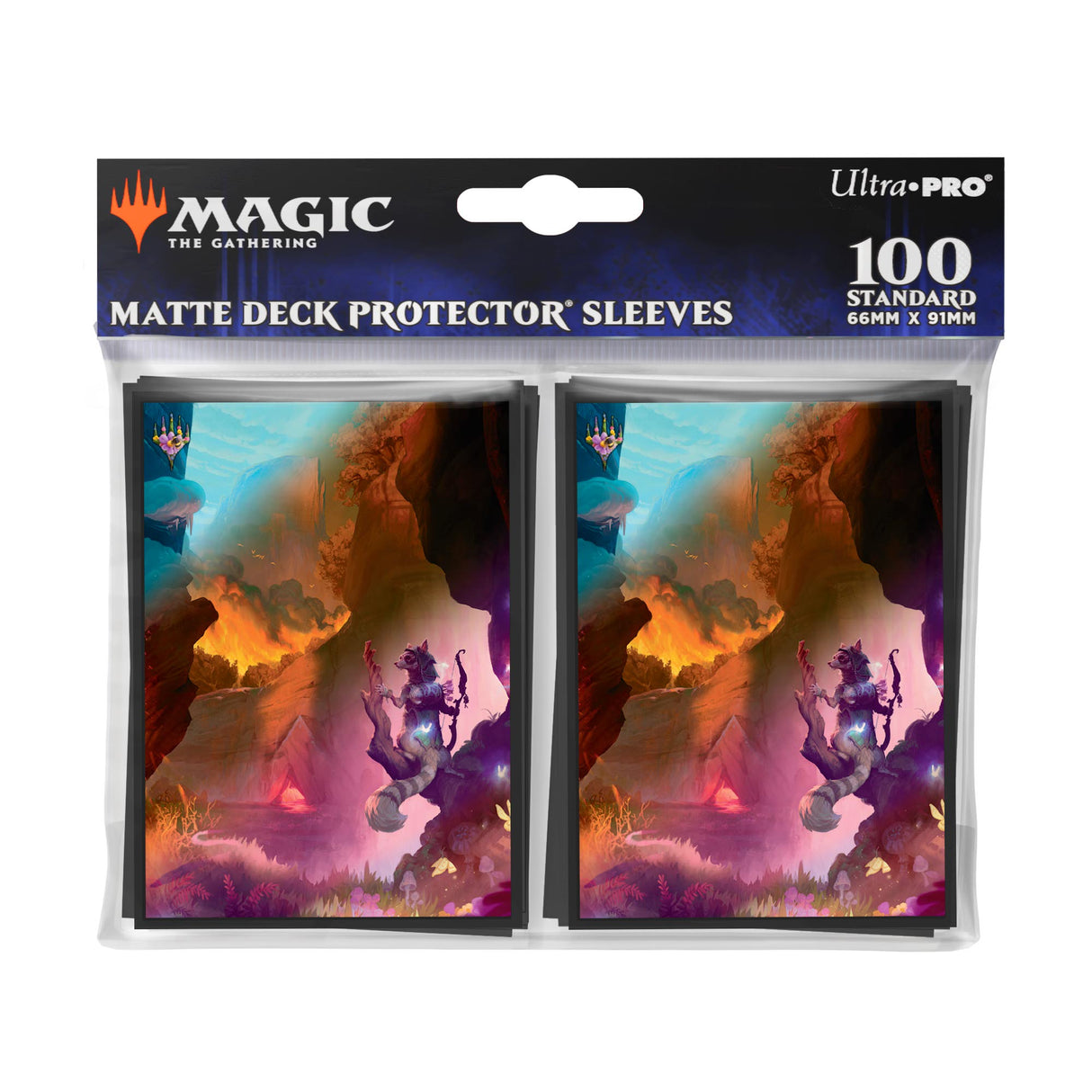 Bloomburrow Season Lands: Mountain Summer Deck Protector Sleeves (100ct) for Magic: The Gathering Package