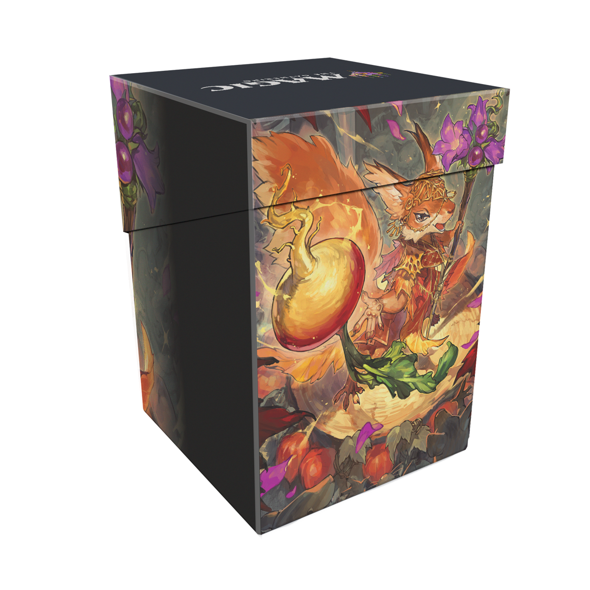 Bloomburrow Hazel of the Rootbloom (Commander - Animated Army Red/Green) 100+ Deck Box® for Magic: The Gathering Back | Ultra PRO International