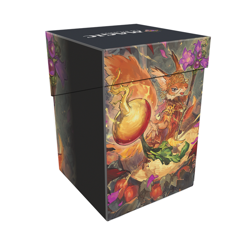 Bloomburrow Hazel of the Rootbloom (Commander - Animated Army Red/Green) 100+ Deck Box® for Magic: The Gathering Back