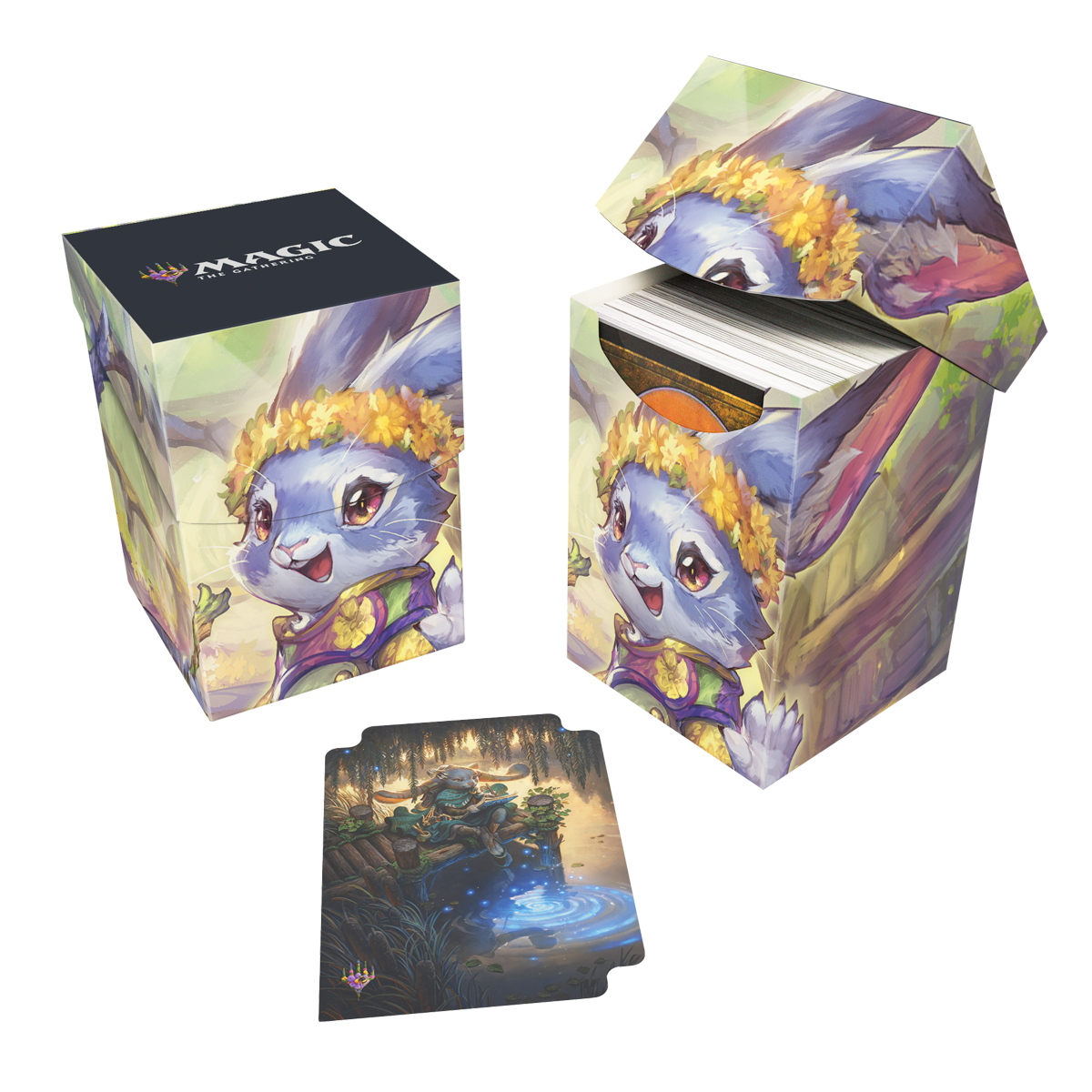 Bloomburrow Ms. Bumbleflower (Commander - Peace Offering Green/White/Blue) 100+ Deck Box for Magic: The Gathering Box