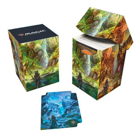 Bloomburrow Season Lands: Swamp (Summer) 100+ Deck Box Black for Magic: The Gathering | Ultra PRO International