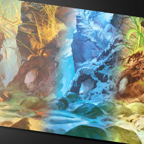 Bloomburrow Season Lands: Swamp (Four Seasons) Standard Gaming Playmat for Magic: The Gathering Close Up