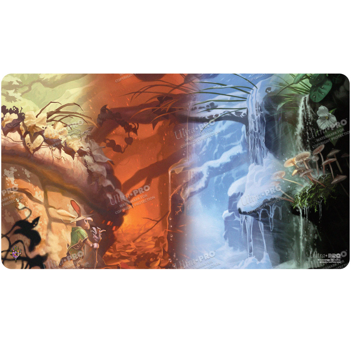 Bloomburrow Season Lands: Forest (Four Seasons) Standard Gaming Playmat for Magic: The Gathering Front | Ultra PRO International 