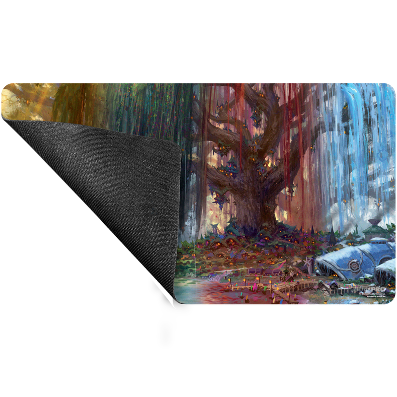 Bloomburrow Season Lands: Three Tree City (Four Seasons) AR Enhanced Standard Gaming Playmat Multi for Magic: The Gathering Back | Ultra PRO International 