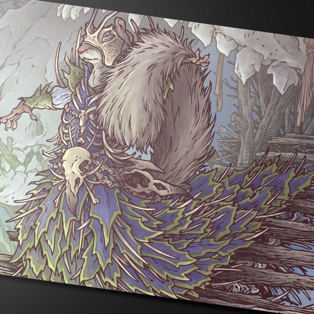 Bloomburrow Camellia, the Seedmiser Playmat for Magic: The