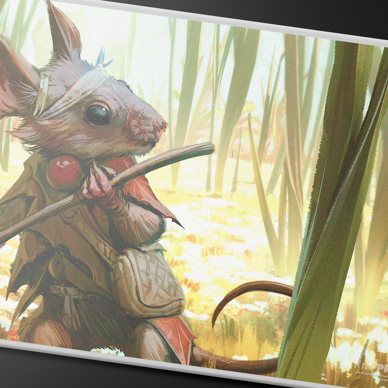 Bloomburrow Swords to Plowshares Stitched Edge Standard Gaming Playmat for Magic: The Gathering Close up | Ultra PRO International