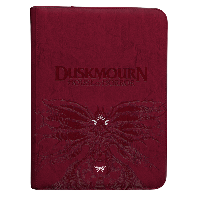 Duskmourn Creepy Leather-Bound Set Symbol 9-Pocket Premium Zippered PRO-Binder for Magic: The Gathering