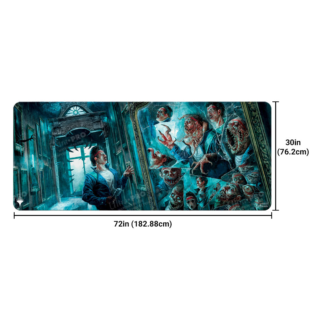 Duskmourn MirrorMirror Room / Fractured Realm 6ft Table Playmat for Magic: The Gathering Size | Ultra PRO International