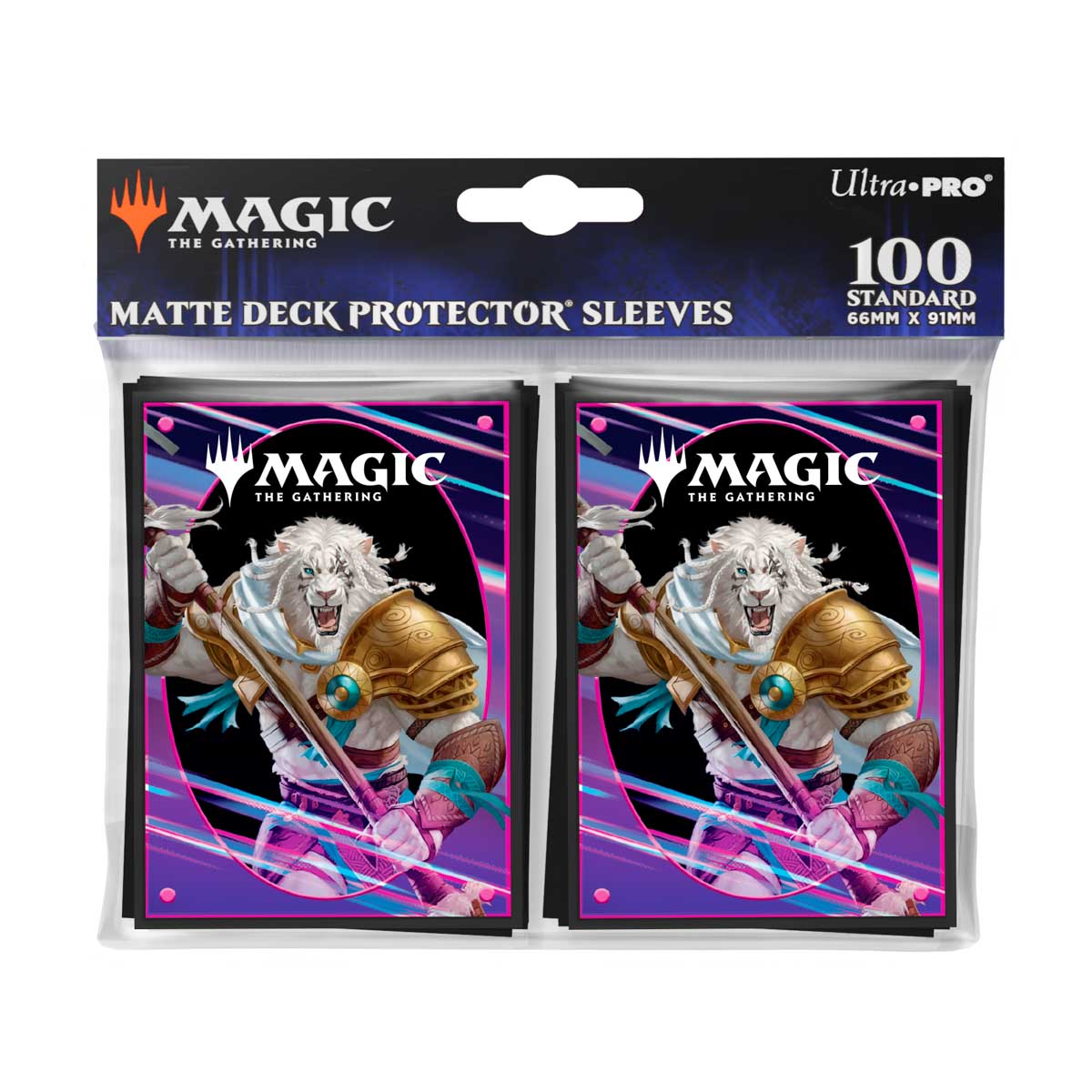 Foundations Ajani 100ct Deck Protector Sleeves Light for Magic: The Gathering Light | Ultra PRO International