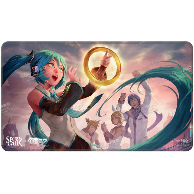 Hatsune Miku Retrospective - Secret Lair Sale 9- Stitched Edge Playmat for Magic: The Gathering - (Spring) Inspiring Vantage Front | Ultra PRO International