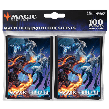 Magic: The Gathering®—FINAL FANTASY™ Bahamut and Ifrit 100ct Deck Protector Sleeves Packaging