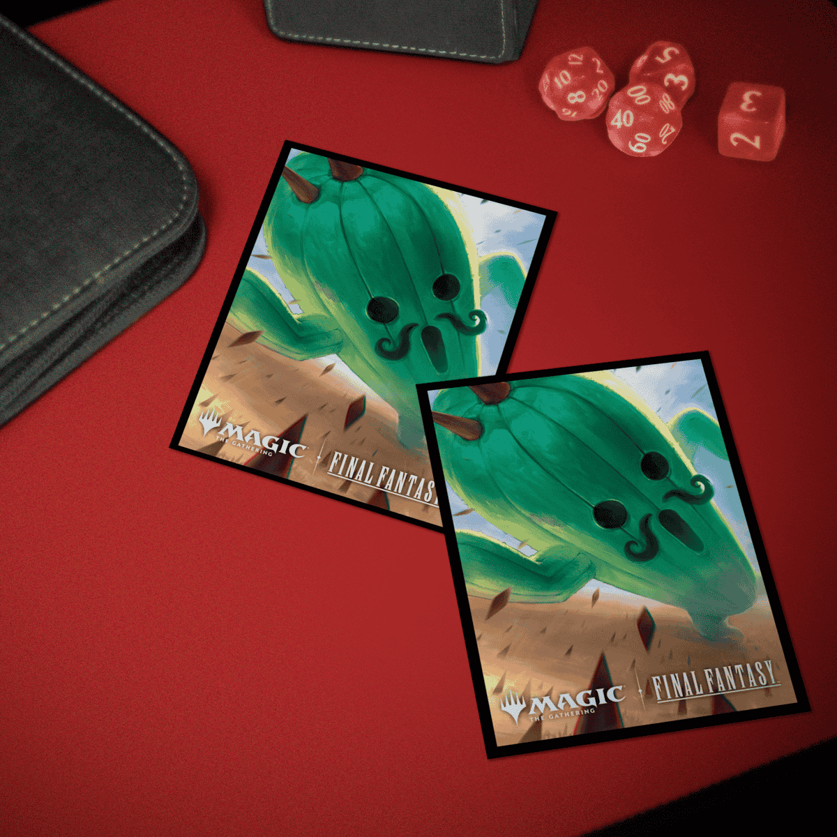 Magic: The Gathering®—FINAL FANTASY™ Jumbo Cactuar 100ct Deck Protector Sleeves Lifestyle
