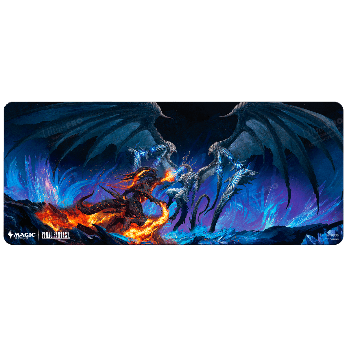 Magic: The Gathering®—FINAL FANTASY™ Bahamut and Ifrit 6ft Table Playmat Front