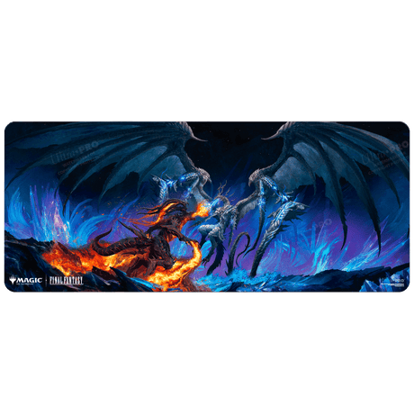 Magic: The Gathering®—FINAL FANTASY™ Bahamut and Ifrit 6ft Table Playmat Front