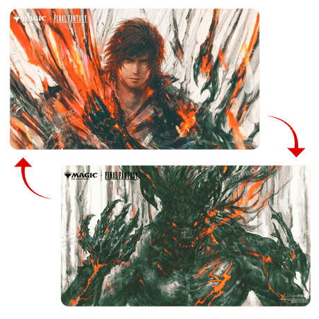 Magic: The Gathering®—FINAL FANTASY™ Clive, Ifrit’s Dominant / Ifrit, Warden of Inferno Double-Sided Playmat Both Sides
