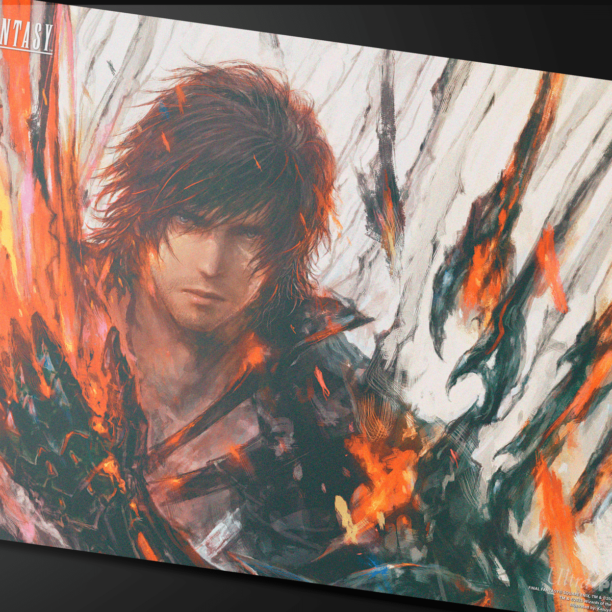 Magic: The Gathering®—FINAL FANTASY™ Clive, Ifrit’s Dominant / Ifrit, Warden of Inferno Double-Sided Playmat Detail 2