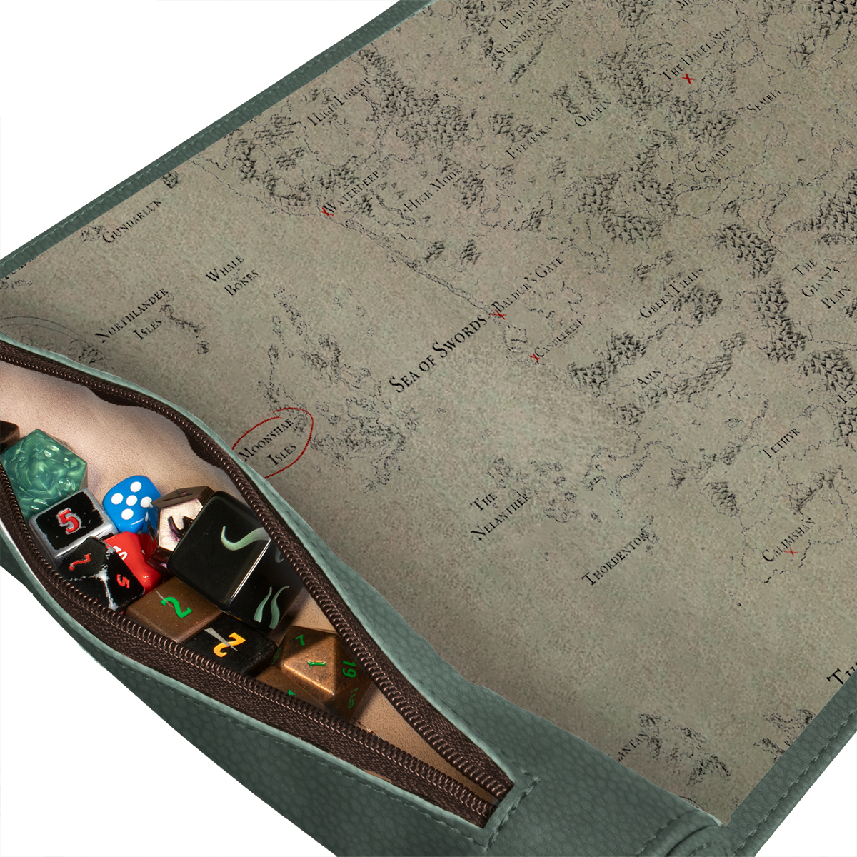 Artifacts Across Eternities - Drizzt & The Forgotten Realms Premium Dice Scroll Map for Dungeons & Dragons