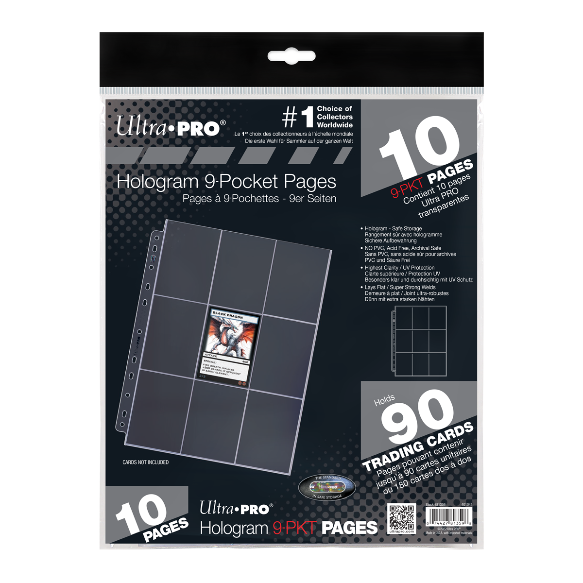 Collectible Card Game Albums & Pages 9-Pockets Ultra Pro Platinum Series 9-Pocket Pages - Bundle Of 10 For Standard Trading Cards, Top Loading Hockey Card Binder Sheets Collectible Card Game Albums & Pages 9-Pockets Ultra Pro Platinum Series 9-Pocket Pages - Bundle Of 10 For Standard Trading Cards, Top Loading Hockey Card Binder Sheets