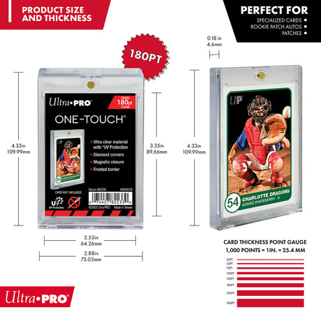 180PT UV ONE-TOUCH Magnetic Holder - Dimensions - Ultra PRO International