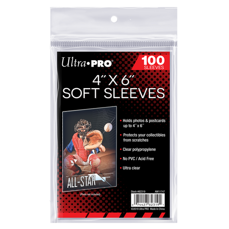 4" x 6" Soft Sleeves (100ct) | Ultra PRO International