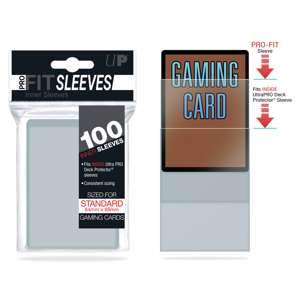 Just Sleeves Inner Sleeves | Pack of 100 Clear Card Game Sleeves for  Standard Size Cards | Extra-High Clarity | Professional Protection for Up  to 100