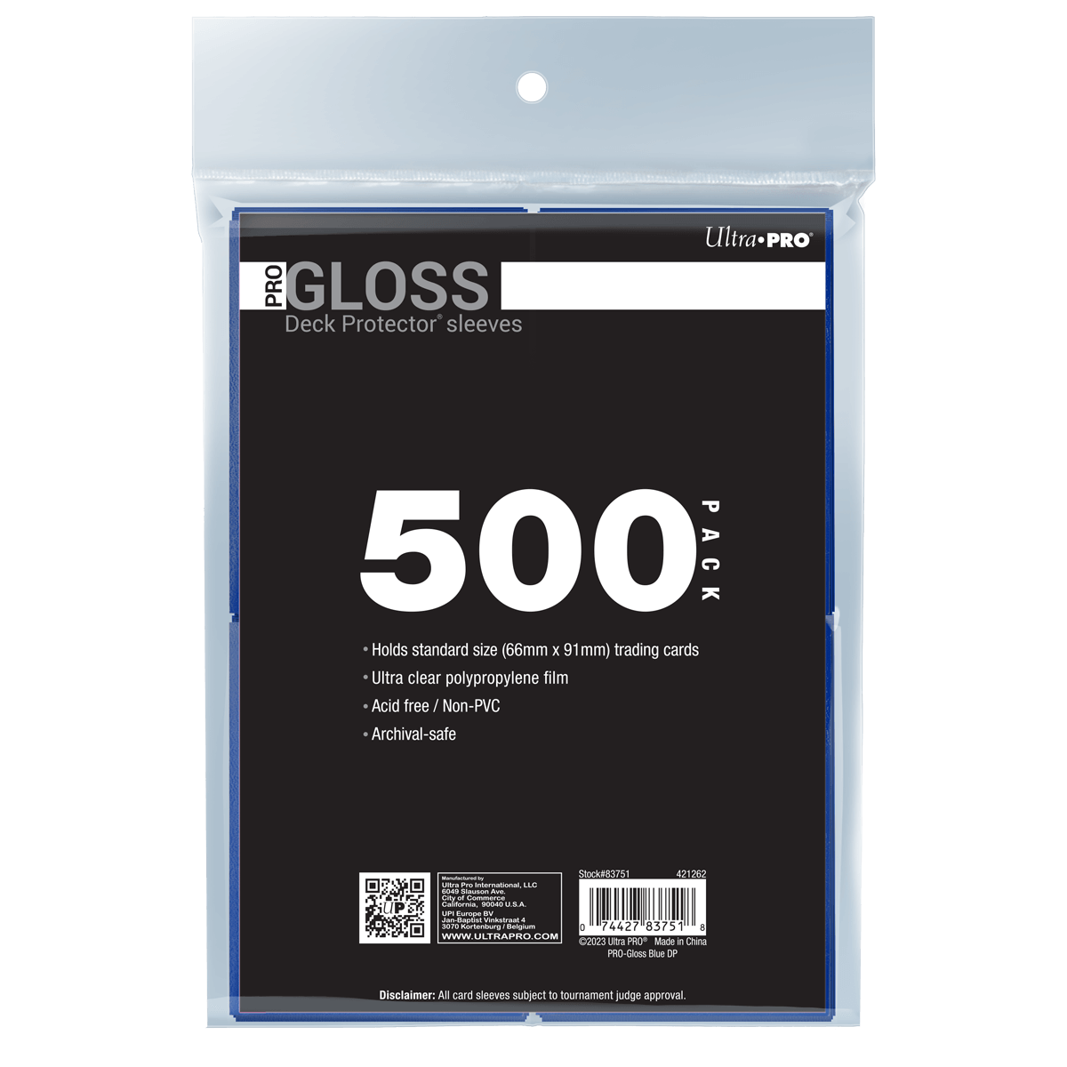 PRO-Gloss Standard Deck Protector Sleeves Bundle (500ct) | Ultra