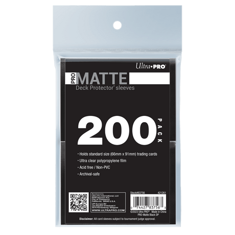 PRO-Matte Standard Deck Protector Sleeves Bundle (200ct) | Ultra PRO International