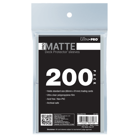 PRO-Matte Standard Deck Protector Sleeves Bundle (200ct) | Ultra PRO International