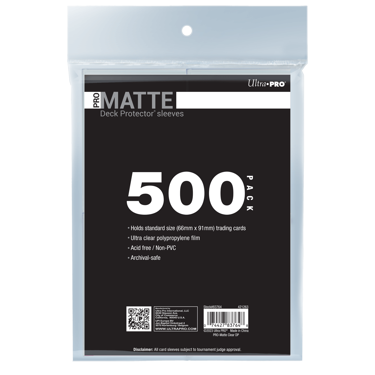 PRO-Matte Standard Deck Protector Sleeves Bundle (500ct) | Ultra