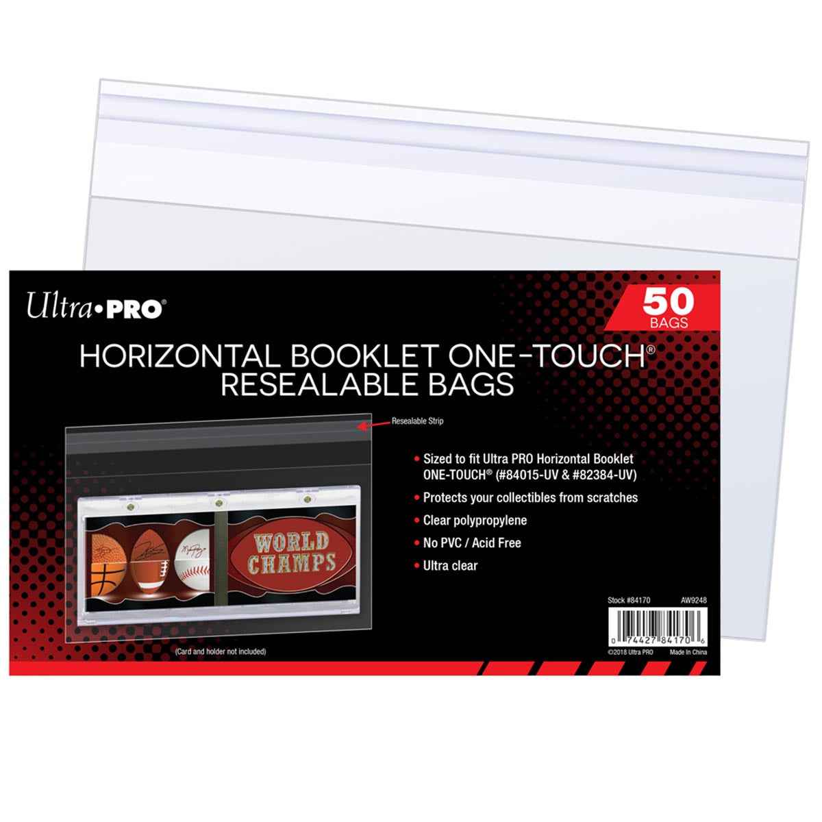 Horizontal Booklet ONE-TOUCH Resealable Bags (50ct) | Ultra PRO