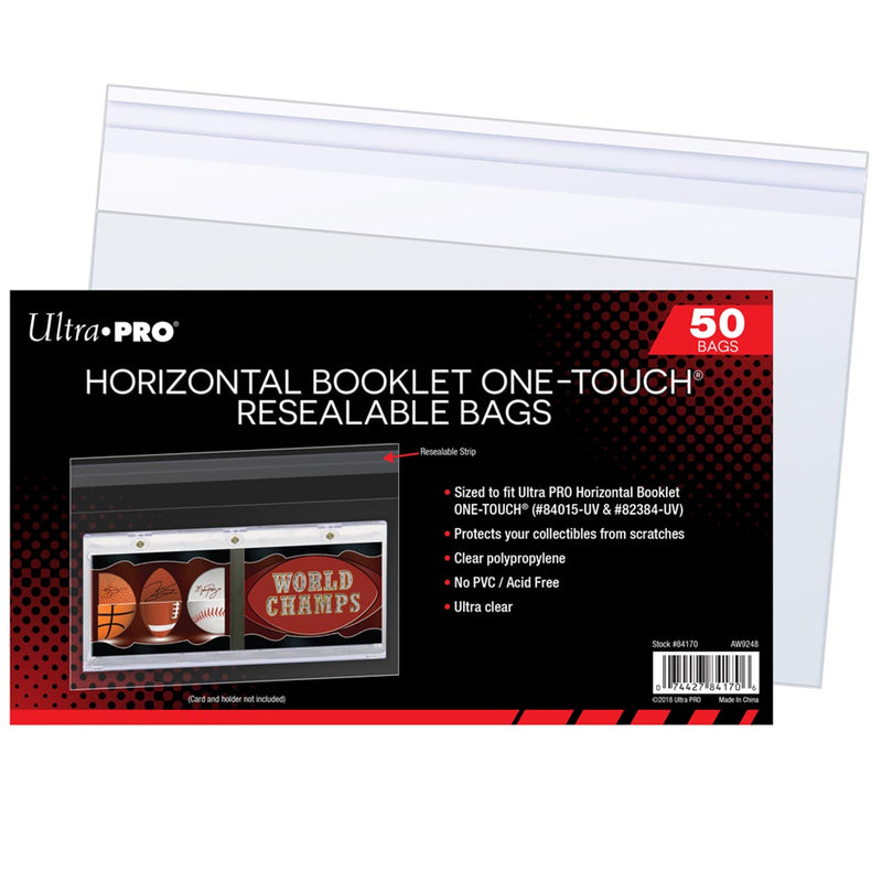 Horizontal Booklet ONE-TOUCH Resealable Bags (50ct) | Ultra PRO International