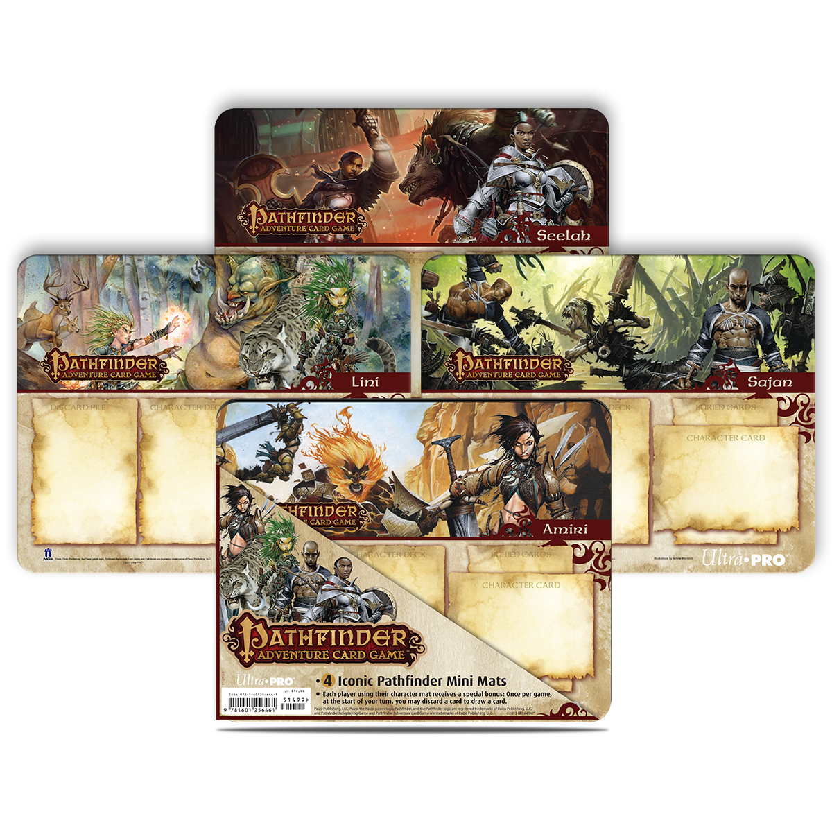 Rise of the Runelords Expansion Mini Mats (4ct) for Pathfinder Adventure Card Game | Ultra PRO International