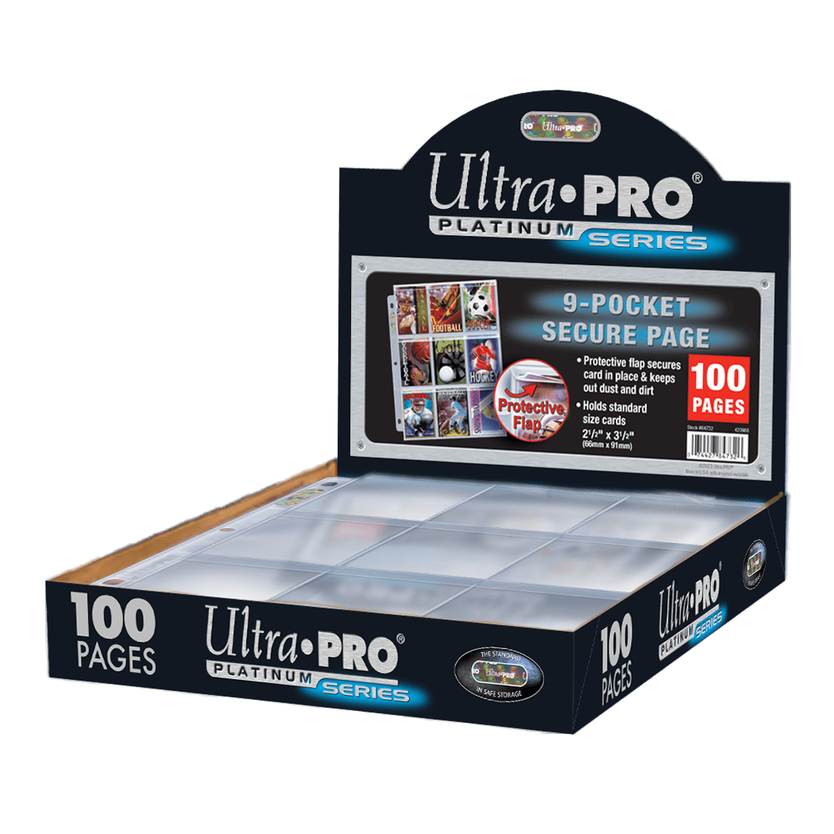 Premium Series 9-Pocket Secure Pages (100ct) for Standard Size Cards | Ultra PRO International