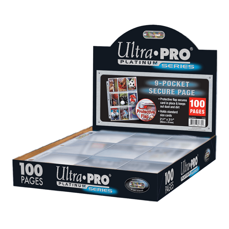 Premium Series 9-Pocket Secure Pages (100ct) for Standard Size Cards | Ultra PRO International