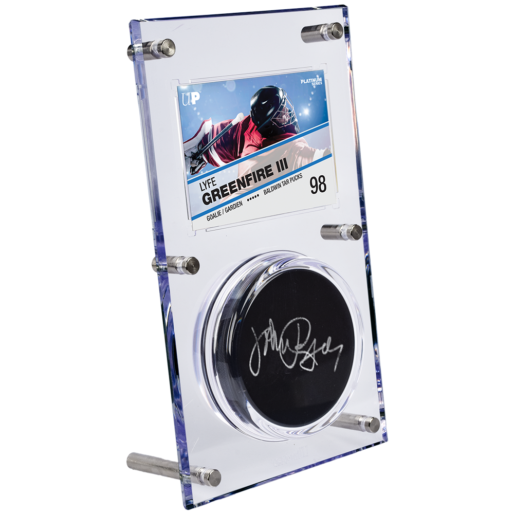 Hockey Puck & Card (35PT) Clear Flip Display Case | Ultra PRO International