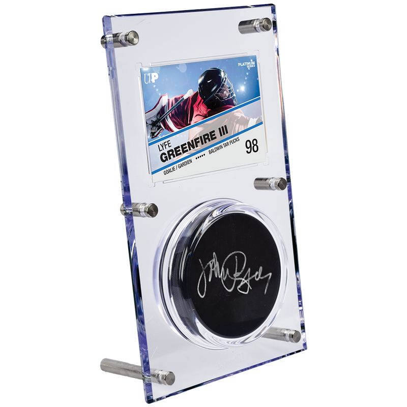 Hockey Puck & Card (35PT) Clear Flip Display Case | Ultra PRO International