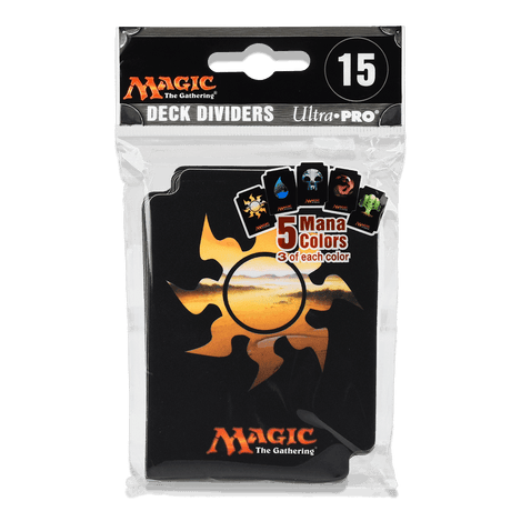 Mana 5 Card Deck Dividers Pack (15ct) for Magic: The Gathering | Ultra PRO International