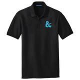 Dungeons & Dragons Embroidered Polo Shirt - Black with Blue D&D Logo | Ultra PRO International