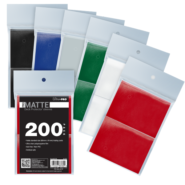 PRO-Matte Standard DECK PROTECTOR Sleeves Bundle (200ct) Green