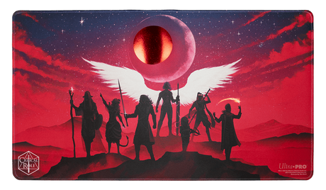 Critical Role Stitched Edge Playmat with Spot Foil with Mighty Nein Silhouette Art by Max Beech | Ultra PRO International