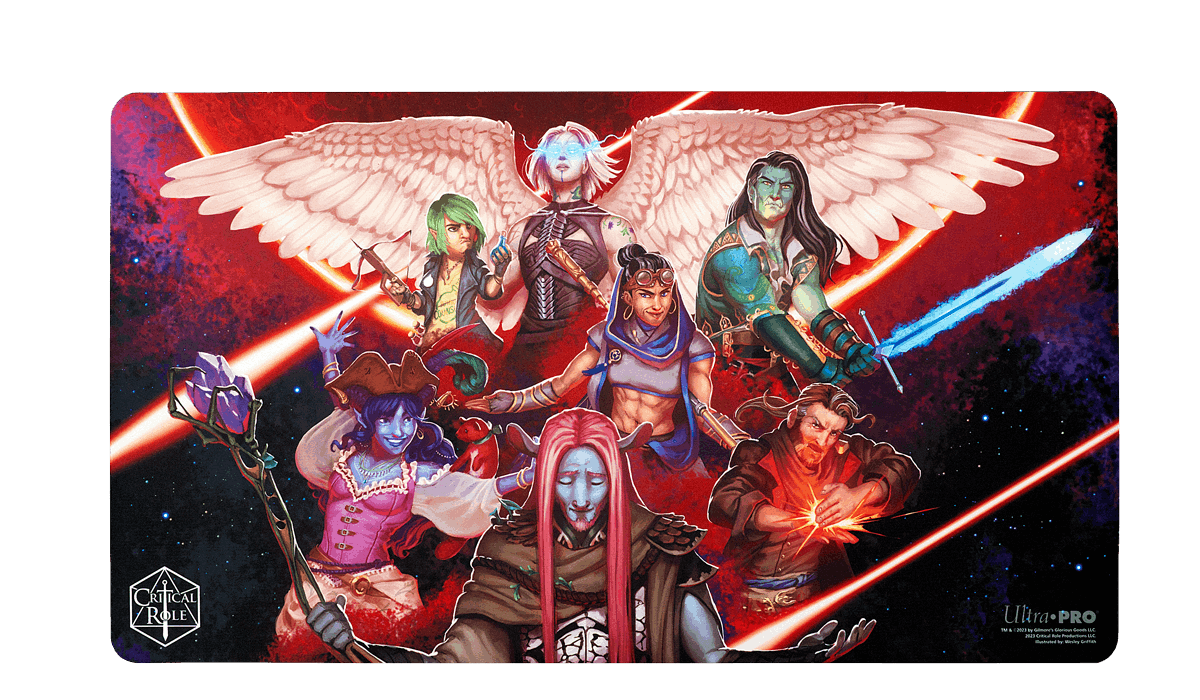 Critical Role Standard Edge Playmat with Mighty Nein Character Art by Wesley Griffith | Ultra PRO International