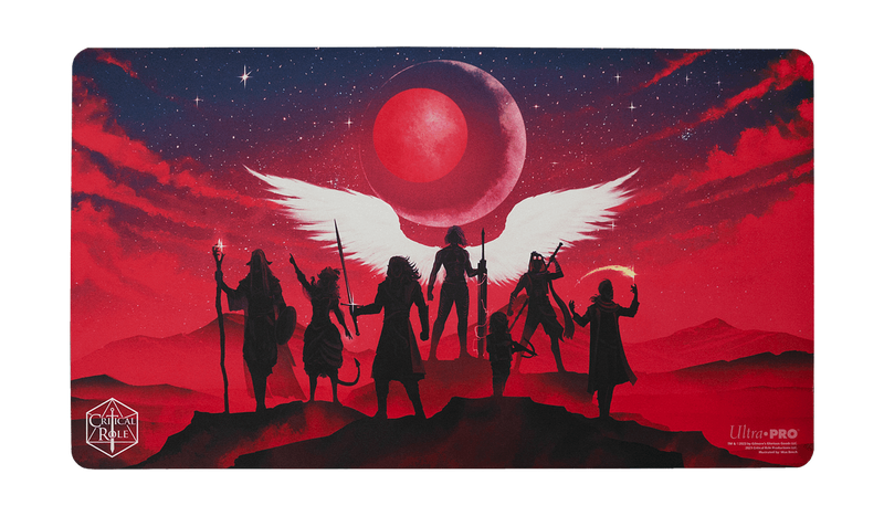 Critical Role Standard Edge Playmat with Mighty Nein Silhouette Art by Max Beech | Ultra PRO International