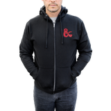 D&D Zip-Up Hoodie - Black with Red Logo | Ultra PRO International